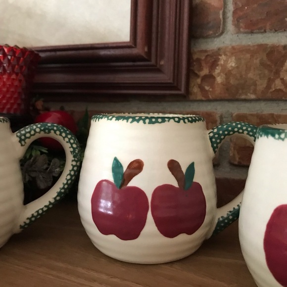 Vintage 3 Pc Apple Garden Stoneware - Picture 7 of 8